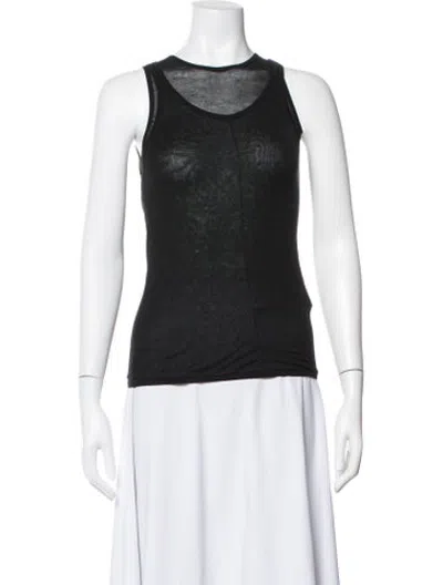 Pre-owned St Agni Scoop Neck Sleeveless Top In Grey