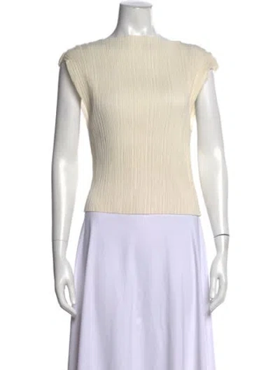 Pre-owned St Agni Scoop Neck Sleeveless Top In Neutral