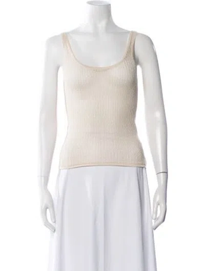 Pre-owned St Agni Scoop Neck Sleeveless Top In Neutrals