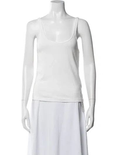 Pre-owned St Agni Scoop Neck Sleeveless Top In White