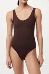 St Agni Scooped One-piece Swimsuit In Cocoa
