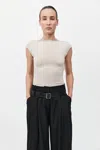 St Agni Sculpted Ballet Knit Top In Creme