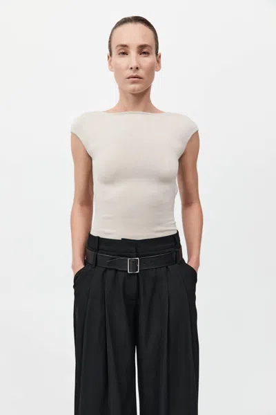 St Agni Sculpted Ballet Knit Top In Sand