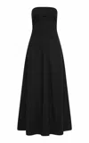 St Agni Sculpted Cotton Strapless Dress