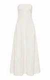 St Agni Sculpted Strapless Cotton Dress
