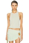 St Agni Sculpted Knit Tank Top In White