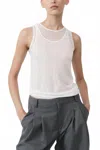 St Agni Semi Sheer Double Layer Tank In White