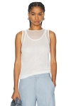 ST AGNI SEMI SHEER DOUBLE LAYER TANK TOP