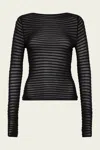 St Agni Sheer Striped Top