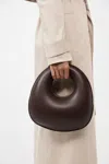 St Agni Shell Clutch In Chocolate
