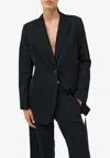 St Agni Side Stripe Blazer In Black
