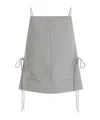 St Agni Tie-detailed Recycled Woven Top In Gray