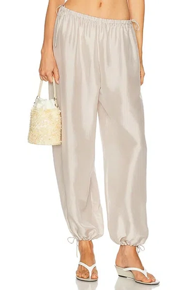 St Agni Silk Adjustable Balloon Pant In Neutral