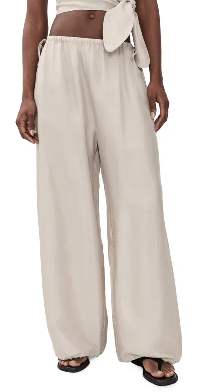 St Agni Silk Adjustable Balloon Pants Soft Ash In Neutral