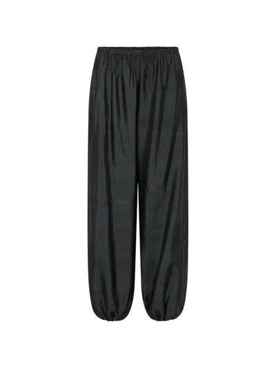 St Agni Silk Balloon Trousers In Brown