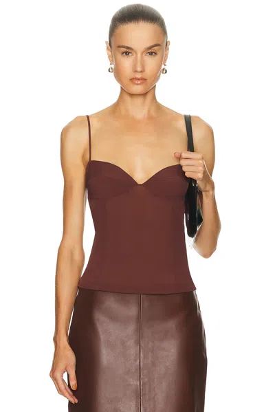 St Agni Cami Silk-blend Top In Brown