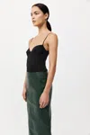 St Agni Silk Twill Cami In Black