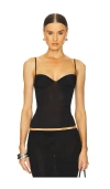St Agni Stretch-silk Camisole Top In Black