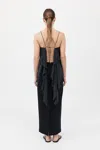 St Agni Silk Drape Top In Black