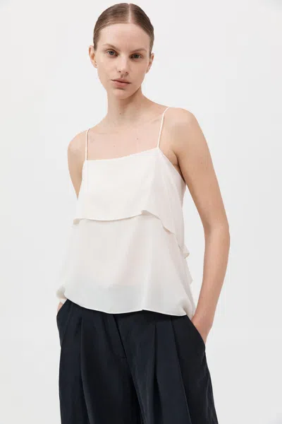 St Agni Silk Drape Top In Tofu