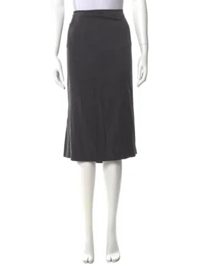 Pre-owned St Agni Silk Knee-length Skirt W/ Tags In Gray