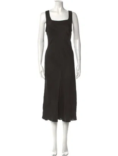 Pre-owned St Agni Silk Long Dress In Green