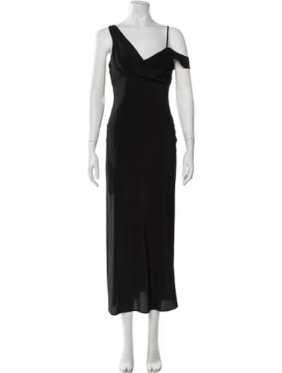 Pre-owned St Agni Silk Long Dress W/ Tags In Black