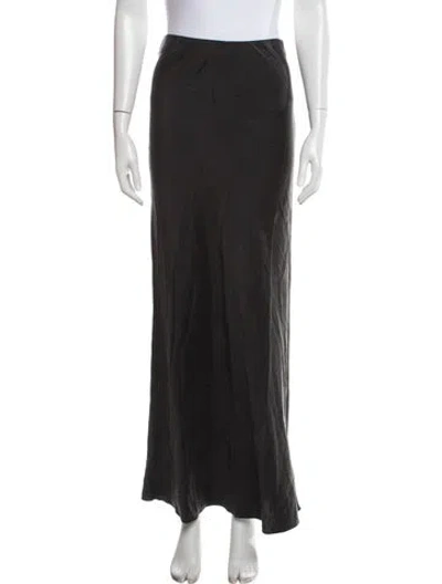 Pre-owned St Agni Silk Long Skirt In Black