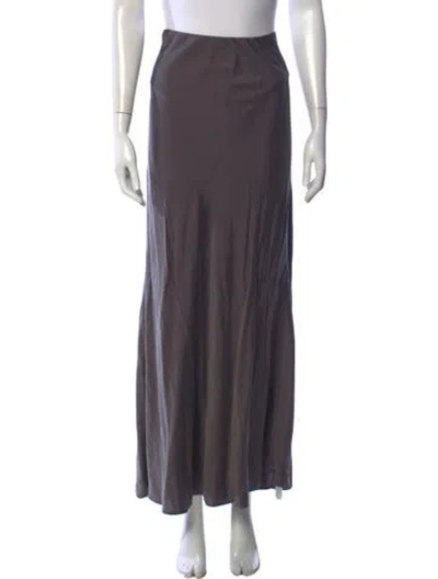 Pre-owned St Agni Silk Long Skirt In Grey
