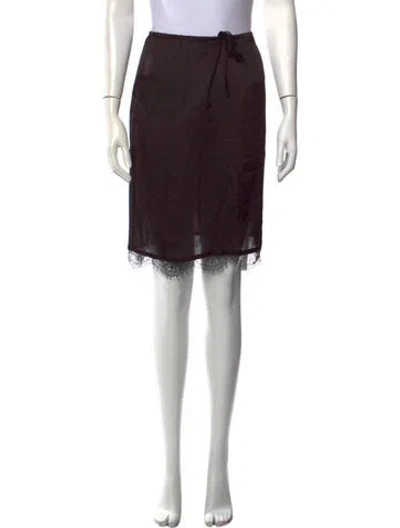 Pre-owned St Agni Silk Midi Length Skirt In Black