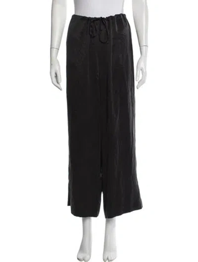 Pre-owned St Agni Silk Sweatpants In Black