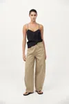 St Agni Silk Twill Cami In Black