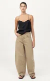 St Agni Silk-twill Cami Top In Black