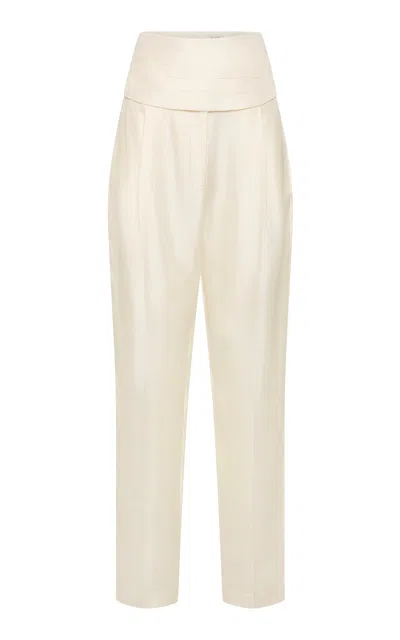 St Agni St. Agni Silk Twill Cummerbund Pants In Multi