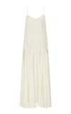 St Agni Silk Twill Relaxed Slip Dress In Neutral