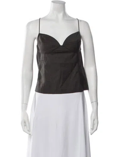 Pre-owned St Agni Silk V-neck Top W/ Tags In White