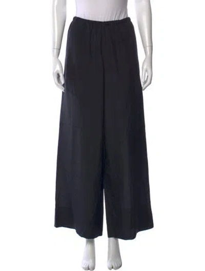 Pre-owned St Agni Silk Wide Leg Pants In Blue