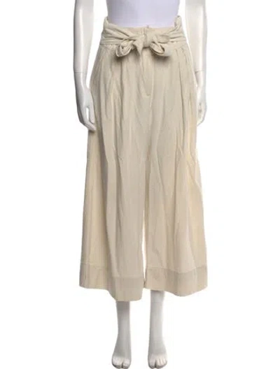Pre-owned St Agni Silk Wide Leg Pants In Neutral