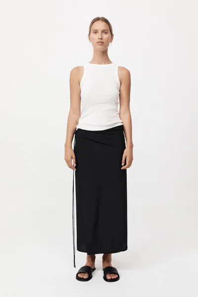 ST AGNI SILK WRAP TIE SKIRT