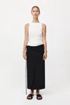 St Agni Silk Wrap Tie Skirt In Black