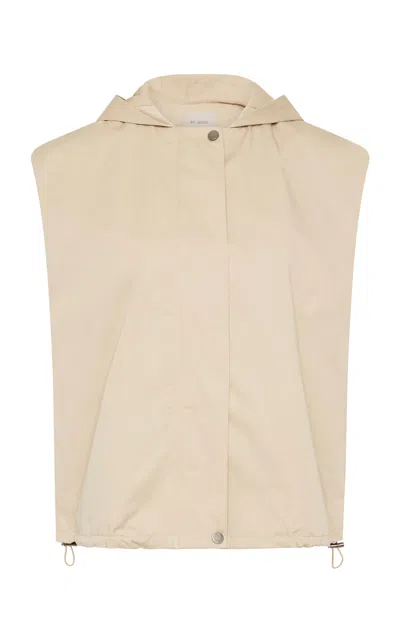 St Agni Sleeveless Cotton-blend Parka In Brown