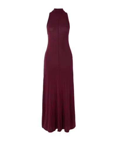 St Agni Sleeveless Dress In Burgundy