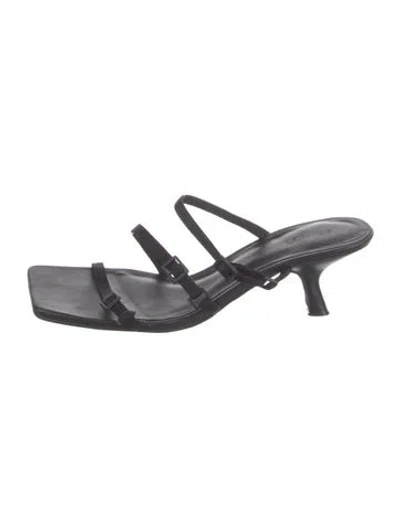 Pre-owned St Agni Slides In Black