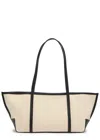 St Agni St. Agni Slim Bateau Small Canvas Tote Bag In White