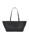 St Agni Slim Bateau Tote Bag In Black