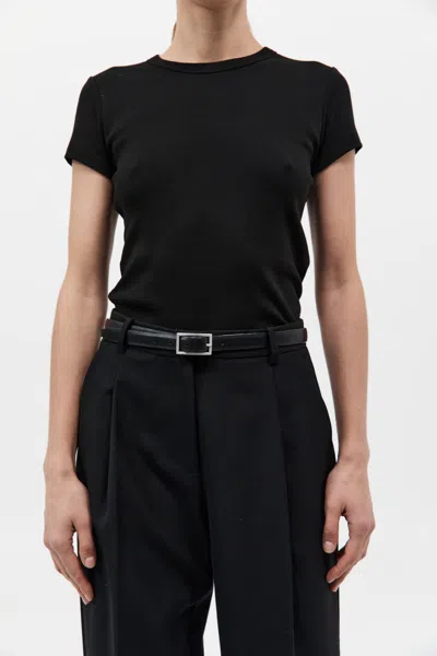 St Agni Slim Belt In Black