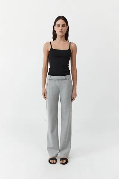 St Agni Slim Square Neck Knit Top In Black