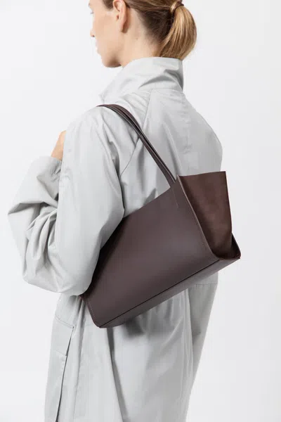 St Agni Slim Wonton Tote In Brown