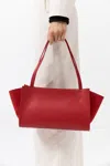 St Agni Slim Wonton Tote In Red