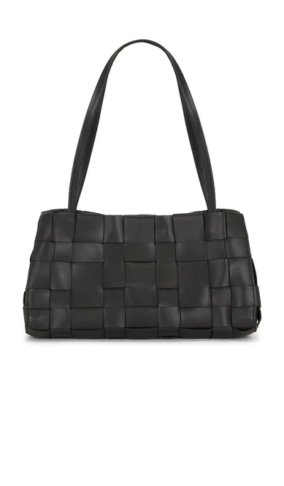 St Agni Slim Woven Tote In Black